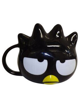Vintage Badtz Maru Mug Cup Small Sanrio Coffee Black Ceramic 1999 Discontinued